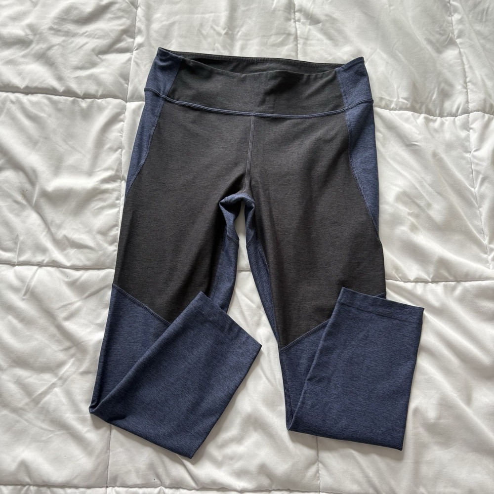 Outdoor Voices Warmup Leggings‎ Pants Womens Large Black Blue Yoga Outdoor Gym